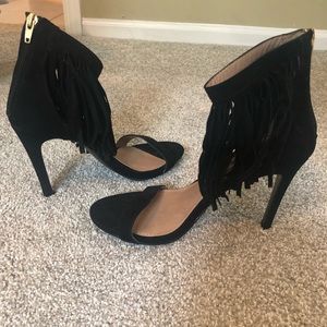 Steve Madden suede fringe heels